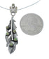 Sterling Silver Turquoise Feather Italian Snake Chain Necklace Set AX129006